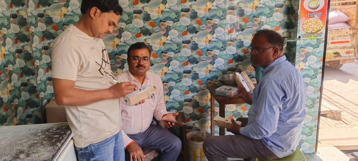 FSDA team raided shops and inspected food items.