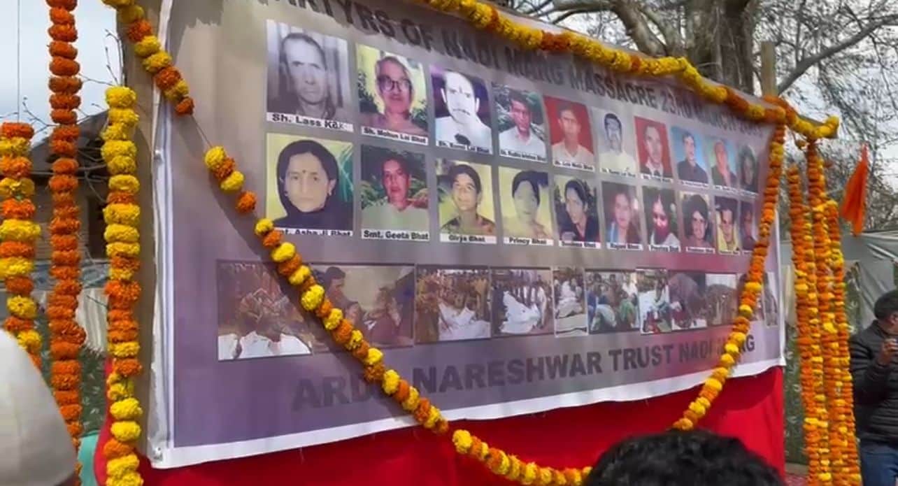 नदीमर्ग में श्रद्धांजलि समारोह। संवाद