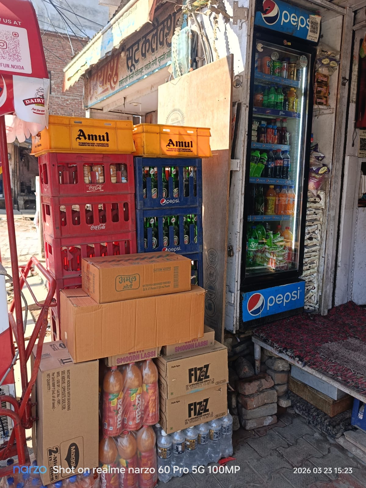With the change in weather, the cold drink and ice cream business has frozen up.