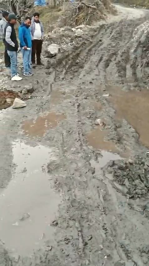 Taklech-Darkali road is in bad condition, swamps and potholes everywhere