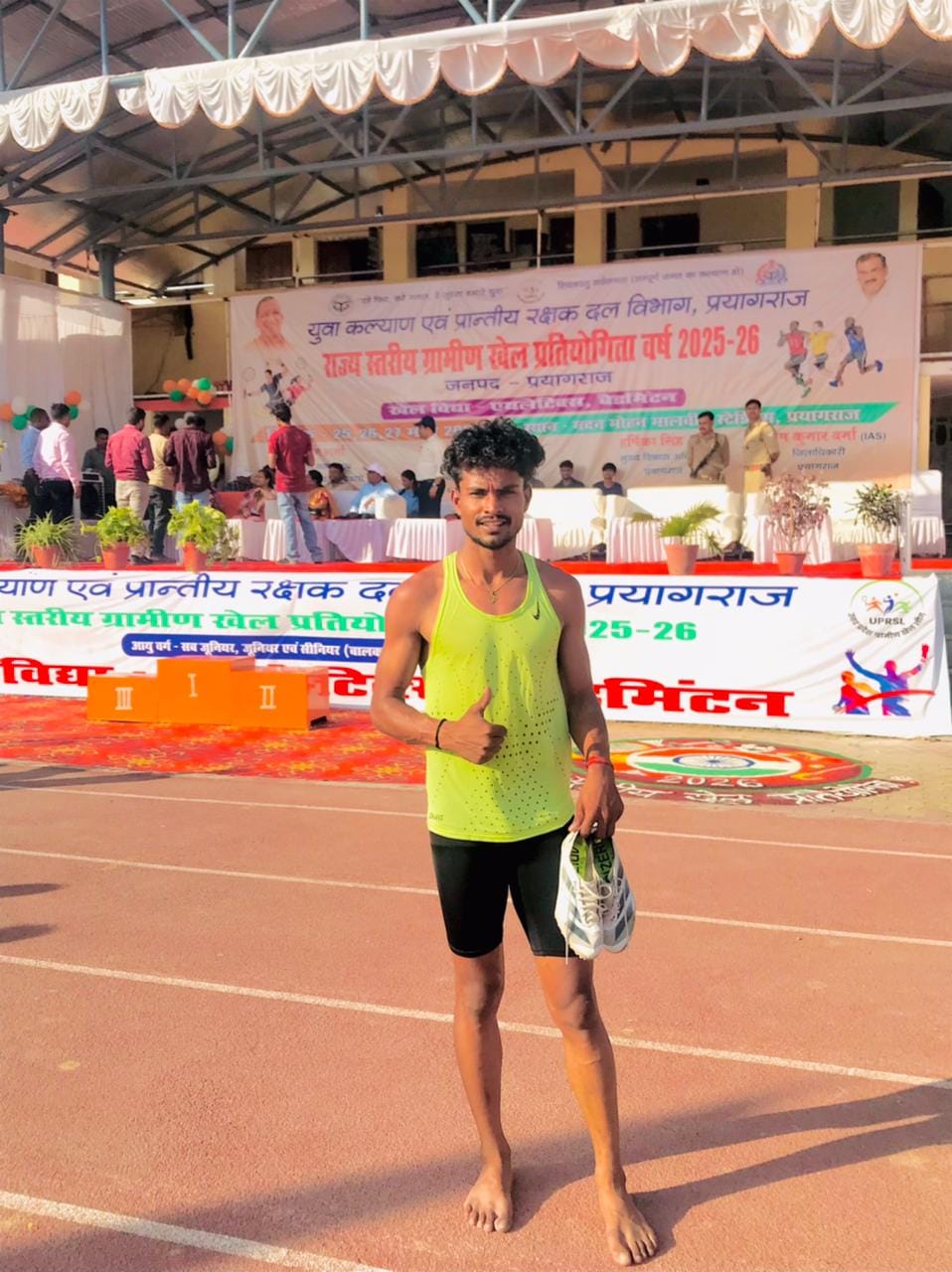 Sumit Bhadana won the silver medal in the 200-meter race.