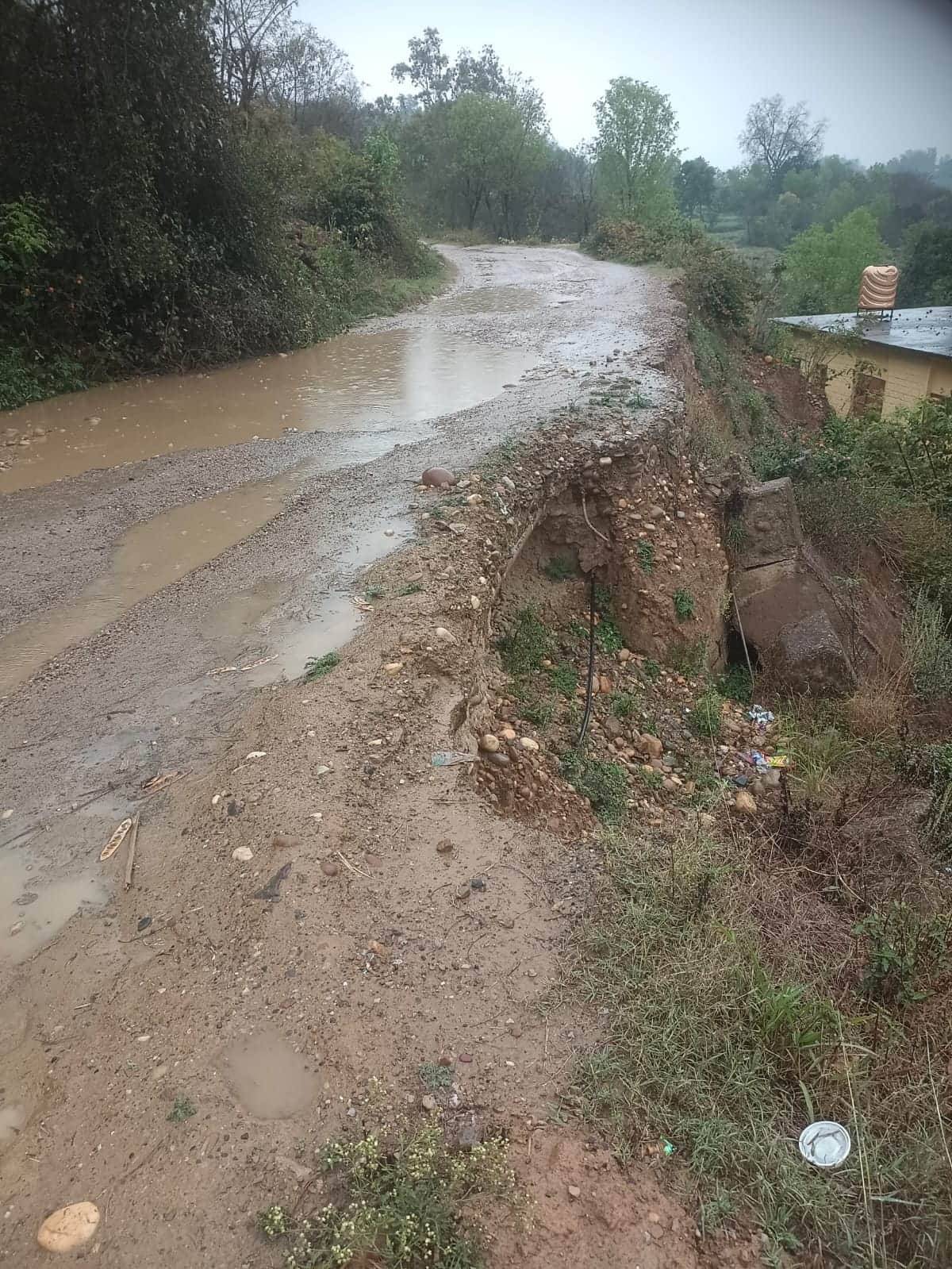 बैहना से बैरी दड़ोला संपर्क सड़क मार्ग खस्ताहाल। संवाद