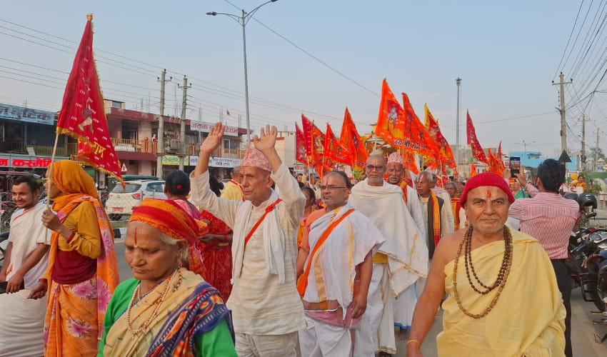 Rath Yatra organized on the anniversary of Lakshmi Narayan Temple