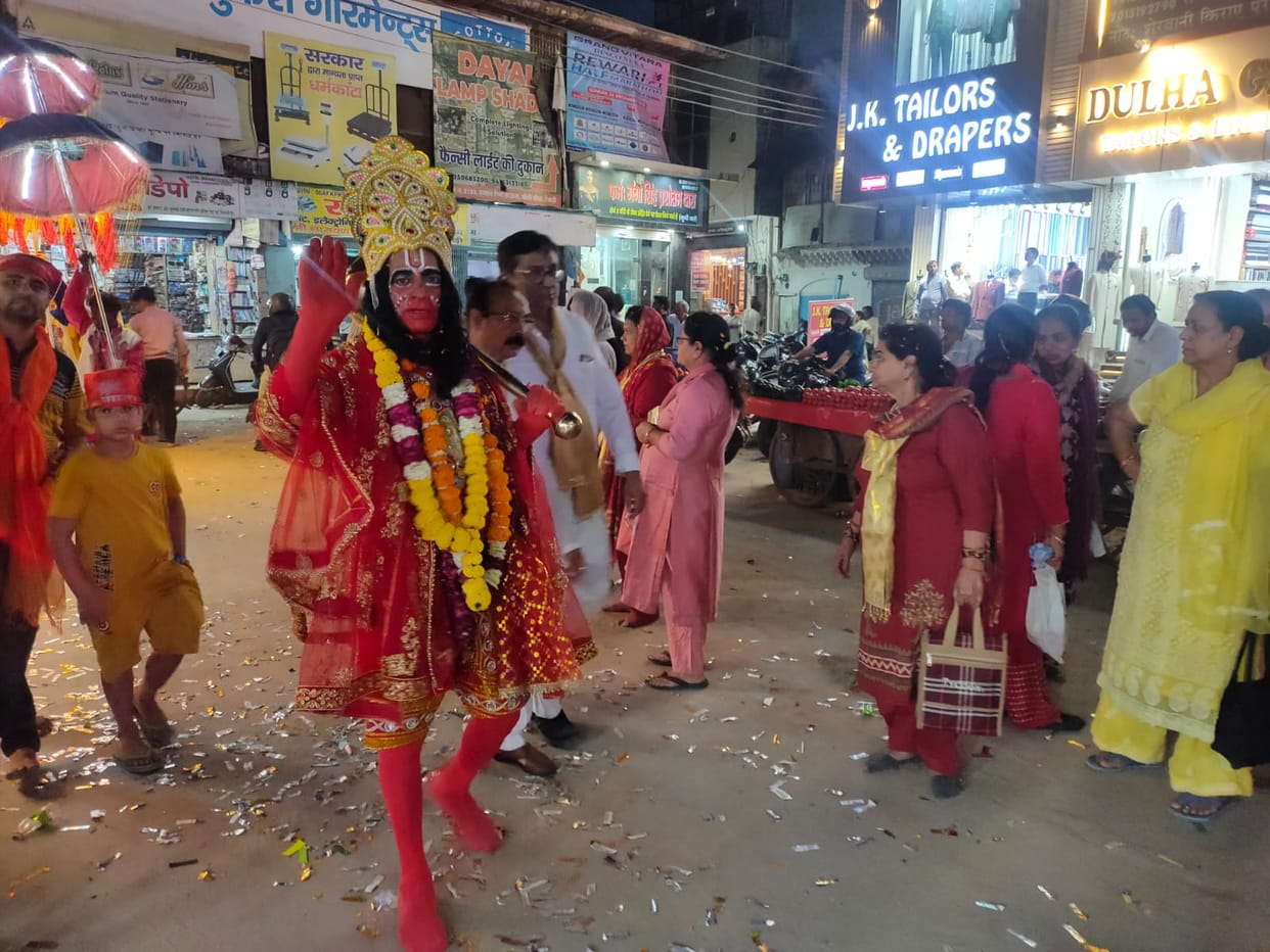 Tableau taken out from Durga Temple on Ashtami