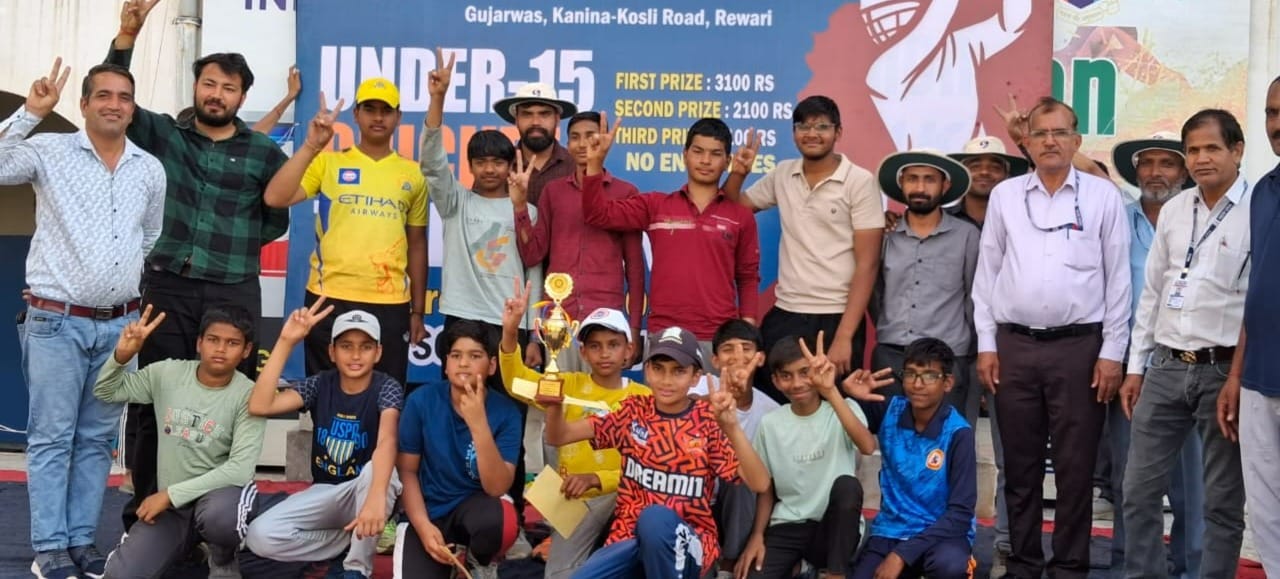 Players showcased their talent in the Under-15 cricket tournament in Gurjarwas.