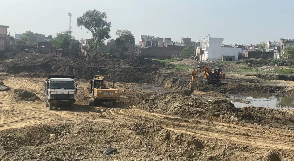 Allegations of irregularities in digging of pond in Barna, uproar