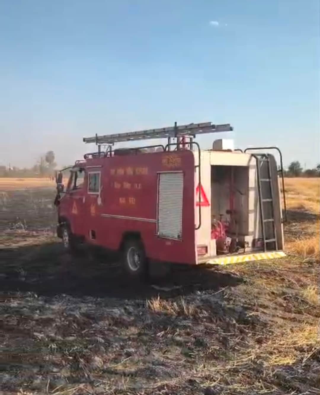 15 bigha wheat crop burnt to ashes, causing huge loss to farmers