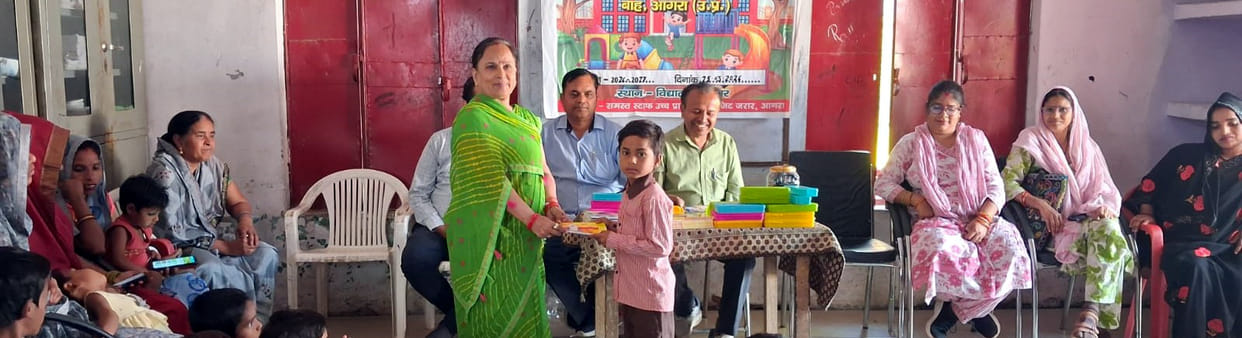 The children were greeted, and the mother smiled with the innocent child.