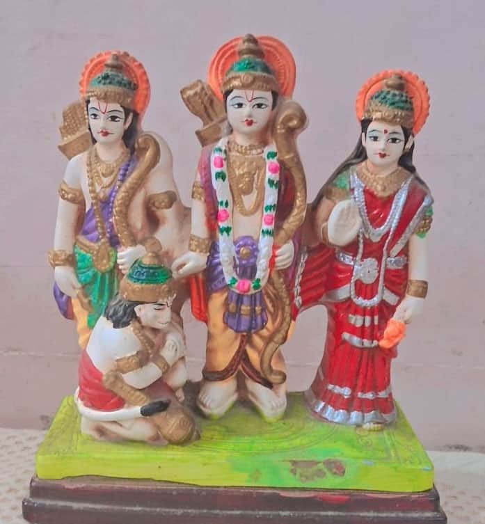 रामनवमी के लिए अयोध्या से मंगाई गई श्रीराम की प्रतिमा। - संवाद 