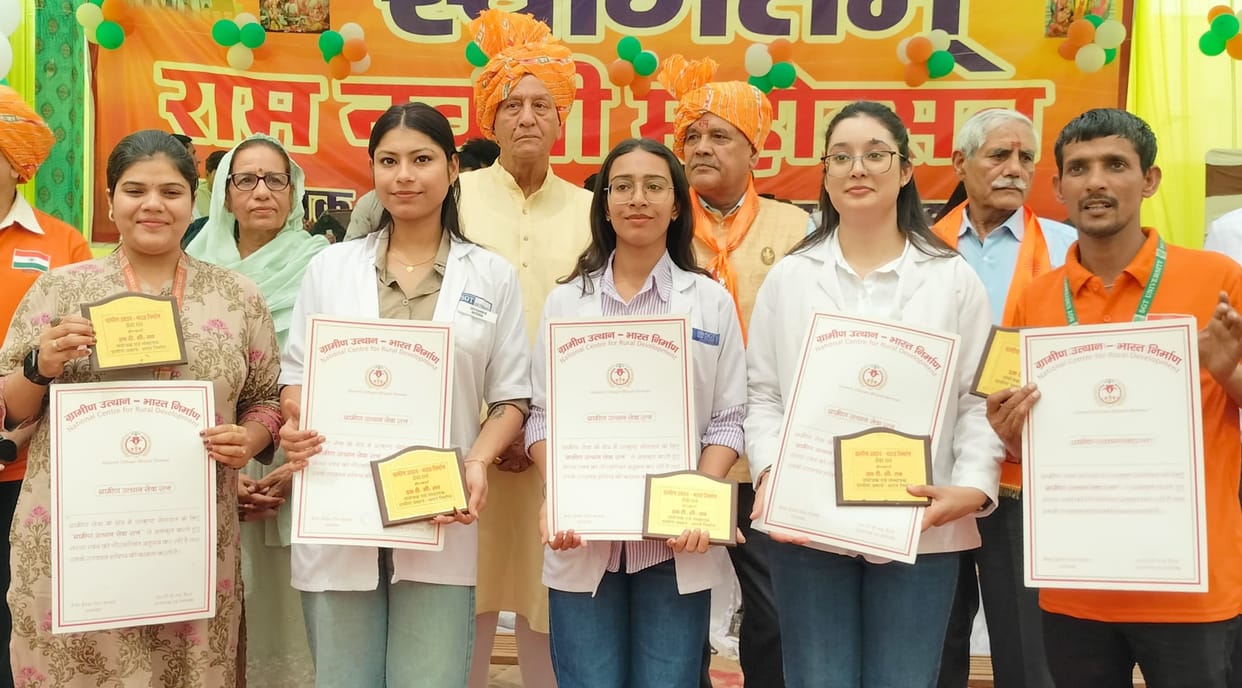 Cowshed gets ambulance, girl students honoured