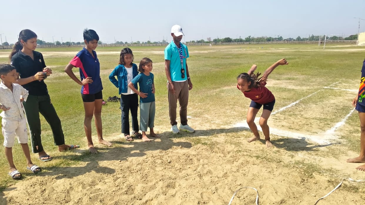 Three girls selected at the divisional level in athletics