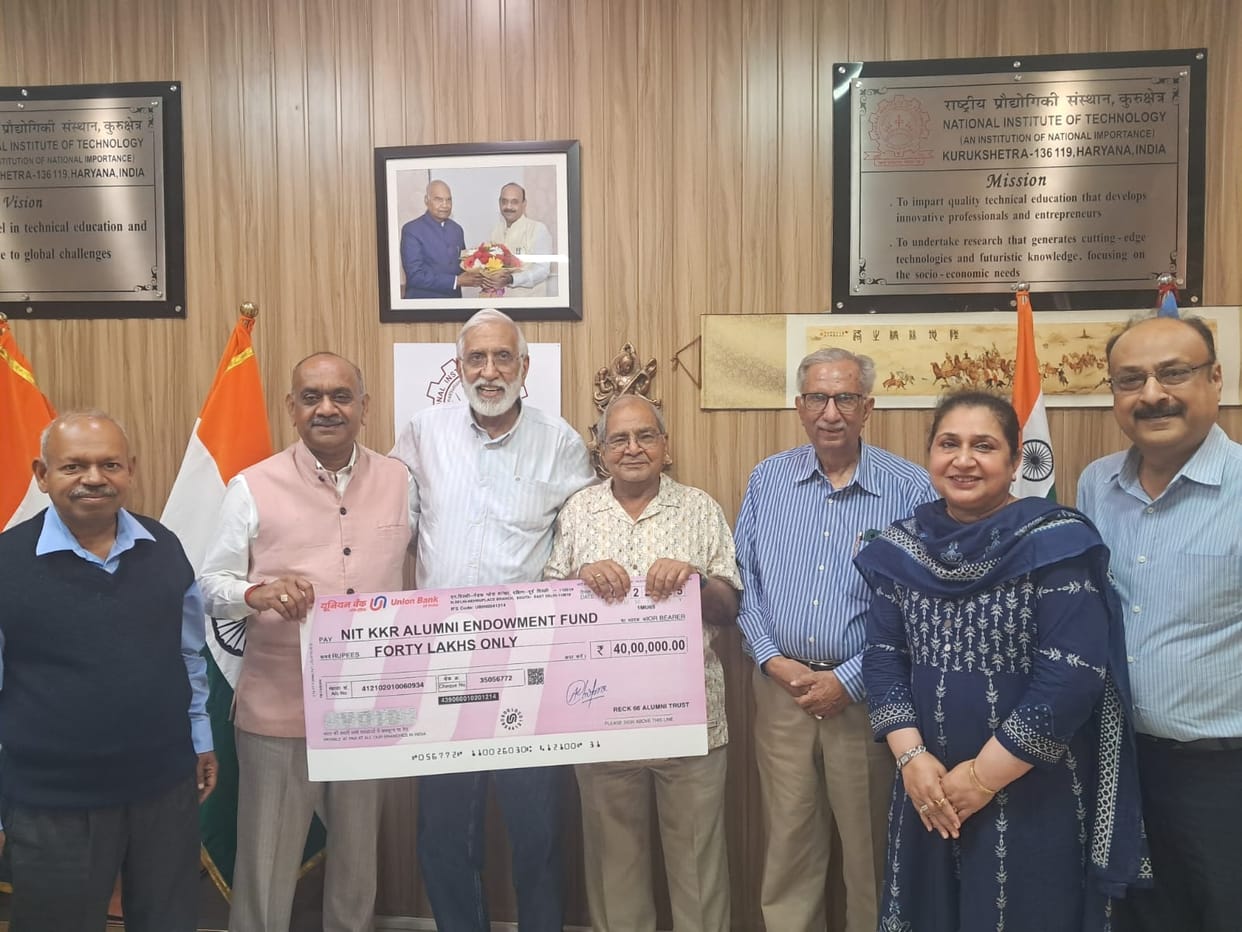 Alumni donate Rs 40 lakh to NIT for financially challenged students