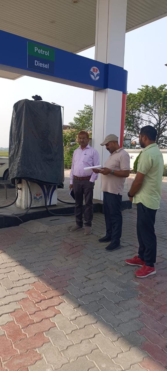 Petrol pump license suspended for failure to maintain stock.