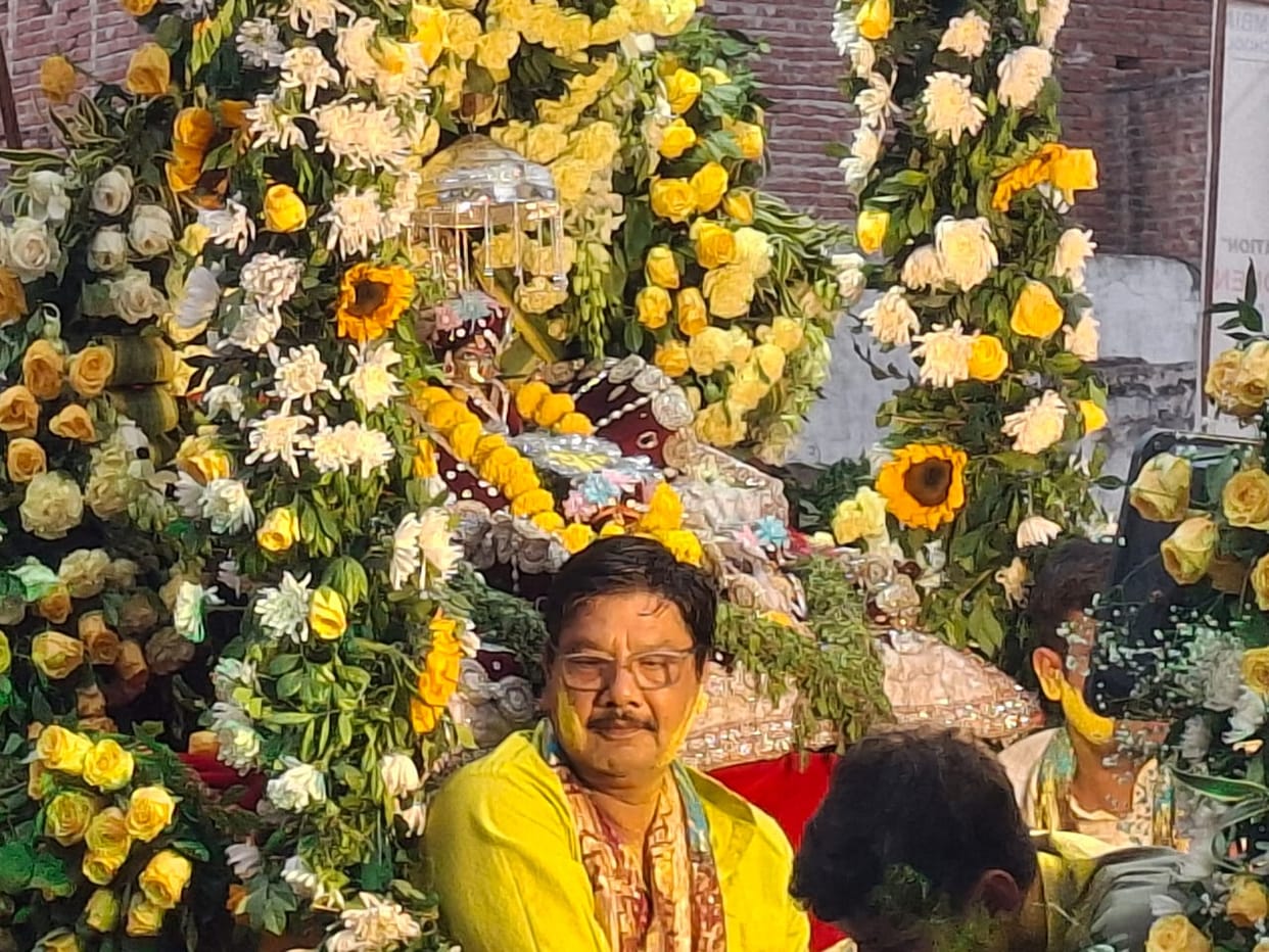A grand procession was taken out in the city on Ram Navami.
