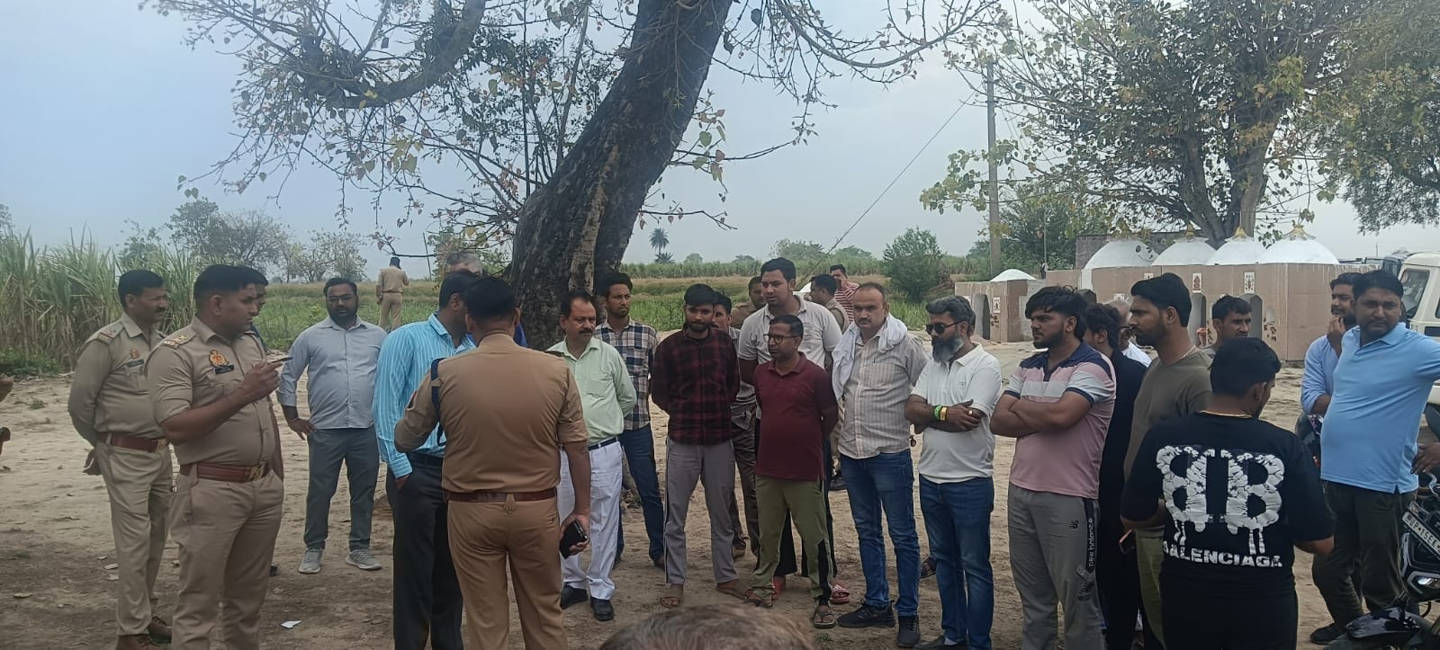 Police stopped the installation of the statue at the disputed site.