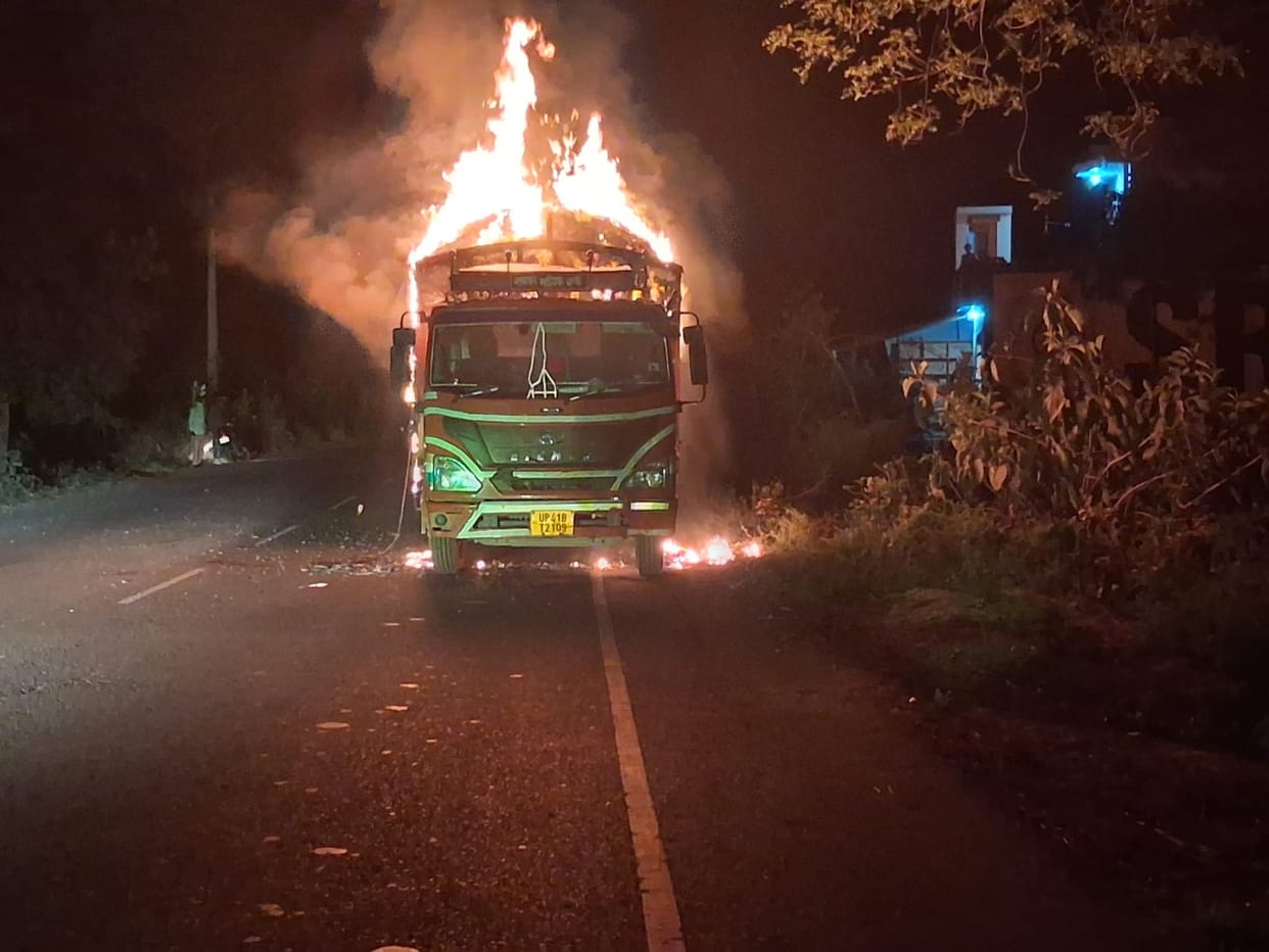 Fire broke out in CNG DCM near the ashram.