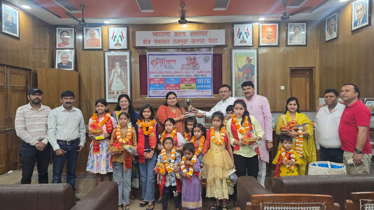 Washed the feet of the girls and took blessings