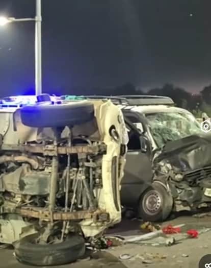 Massive Collision Between Pickup Truck and Van in Dausa Leaves 11 Injured, Chaos Erupts at Scene