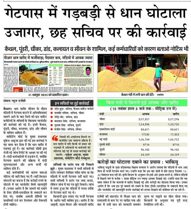 Tainted market committee secretaries once again in charge of crop procurement