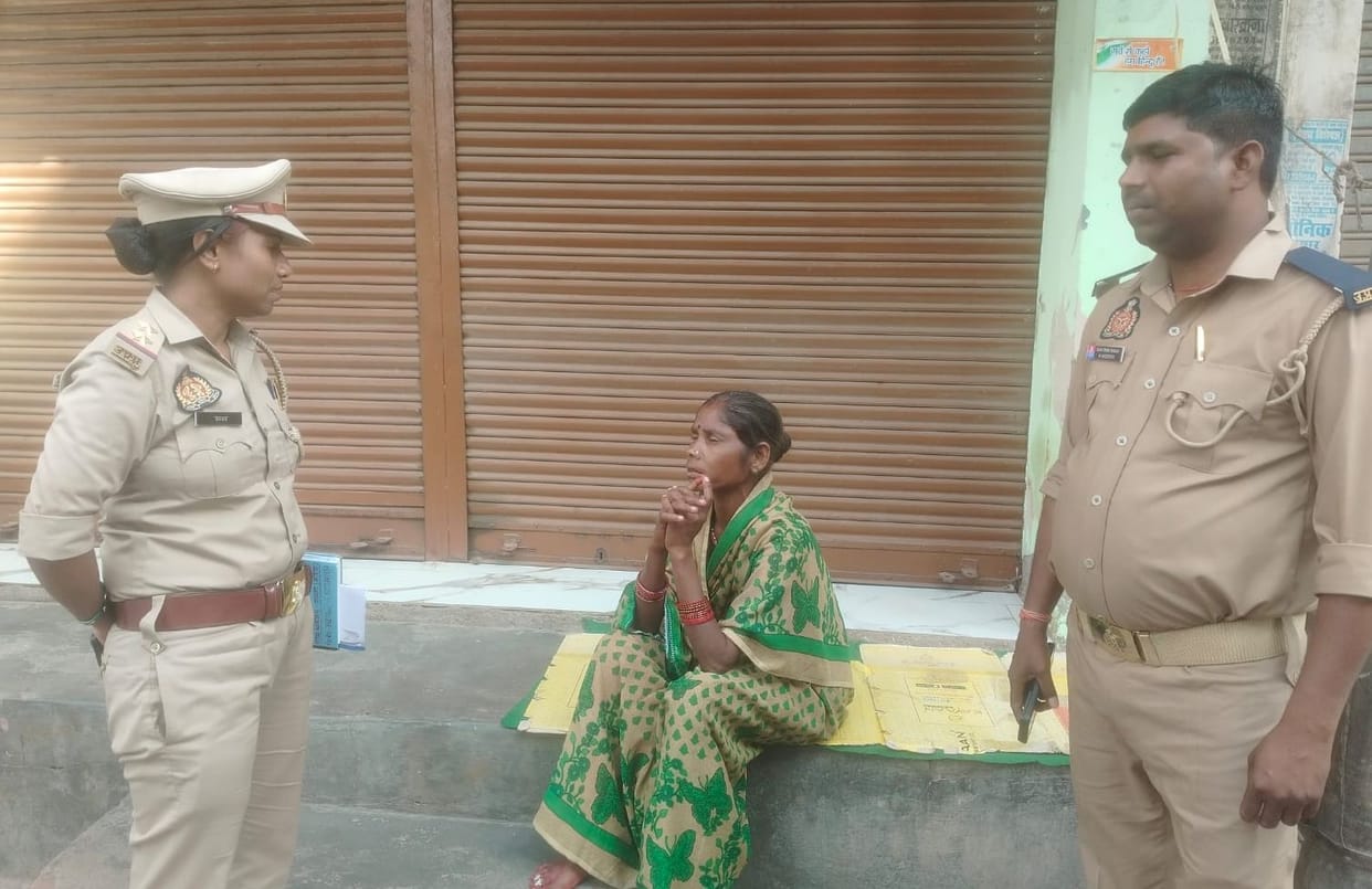 Police rescued a woman who was about to jump in front of a train.