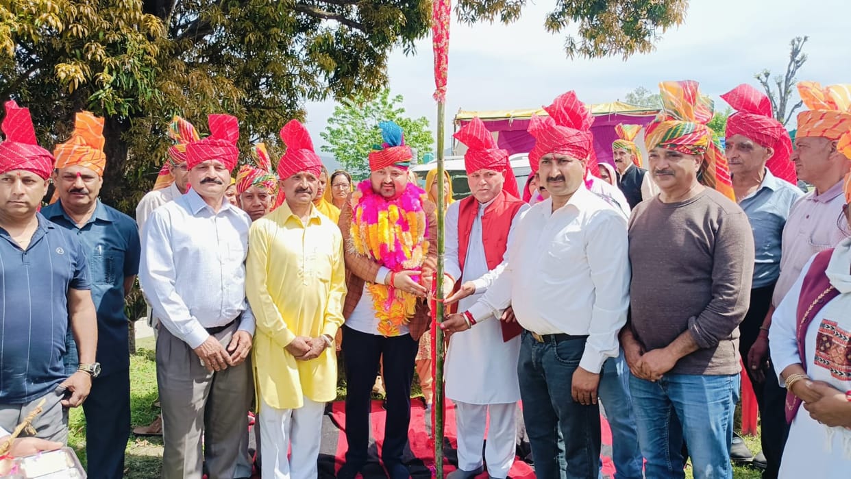 The Nalwad fair began with a procession from the ancient Shiva temple.
