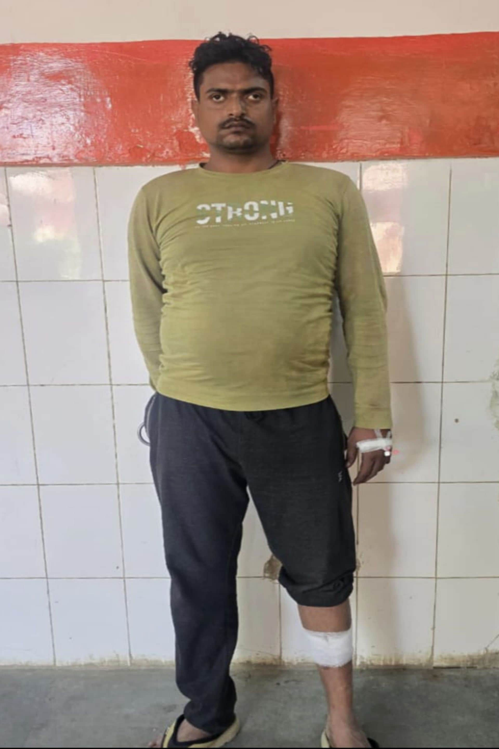 मुठभेड़ में गिरफ्तार आरोपी जाहिद उर्फ डीपर। संवाद