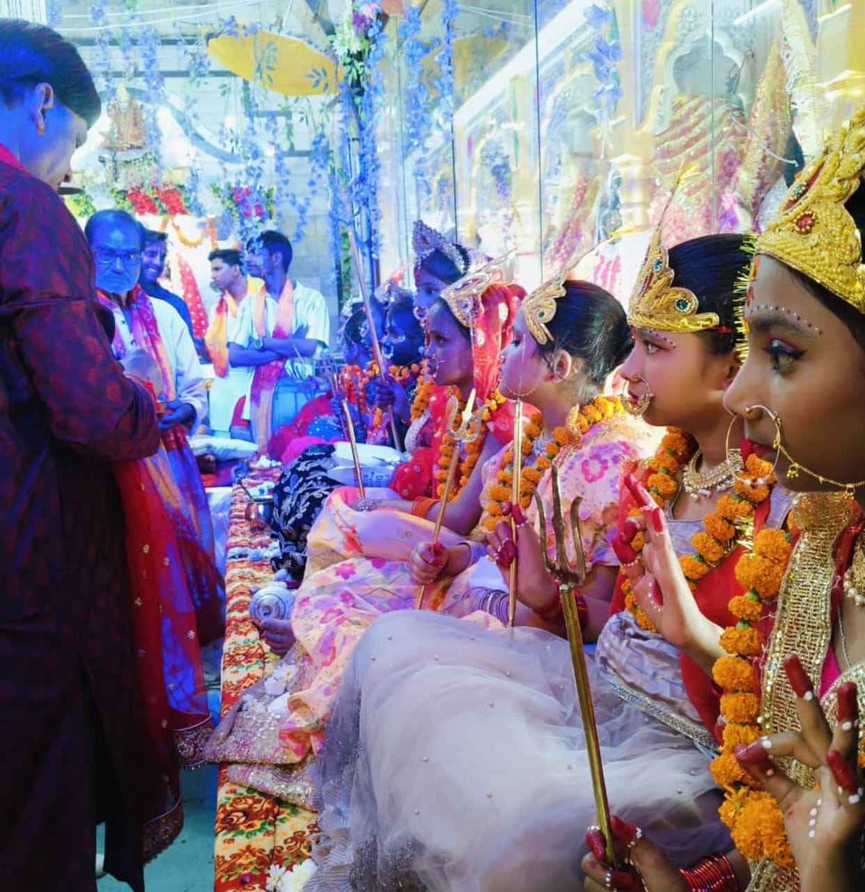 Worship of Mother Siddhidatri, feast given to girls