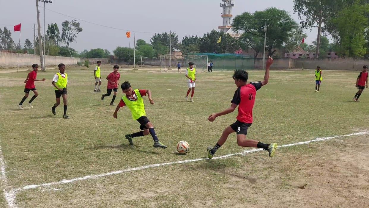 Barsi Lifts the Trophy in the Football Tournament Final