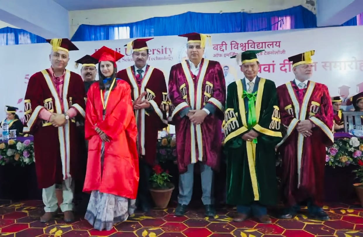Degrees were distributed to 543 students at the convocation ceremony in Baddi.