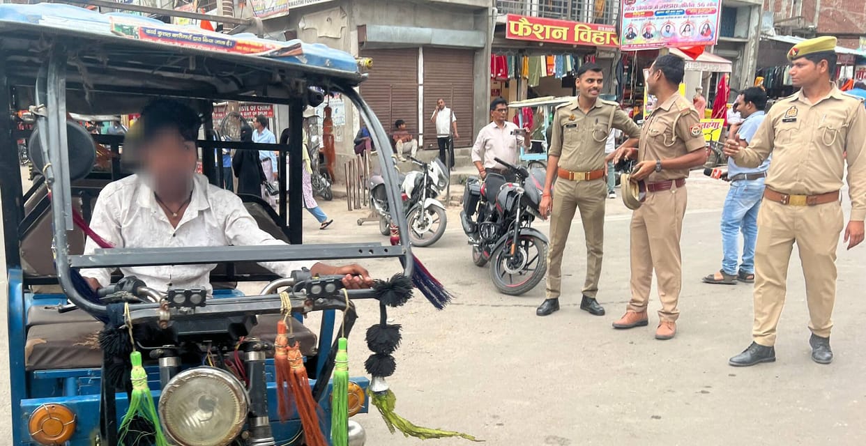 E-rickshaws are being driven by minors in the city, putting passengers' lives at risk.