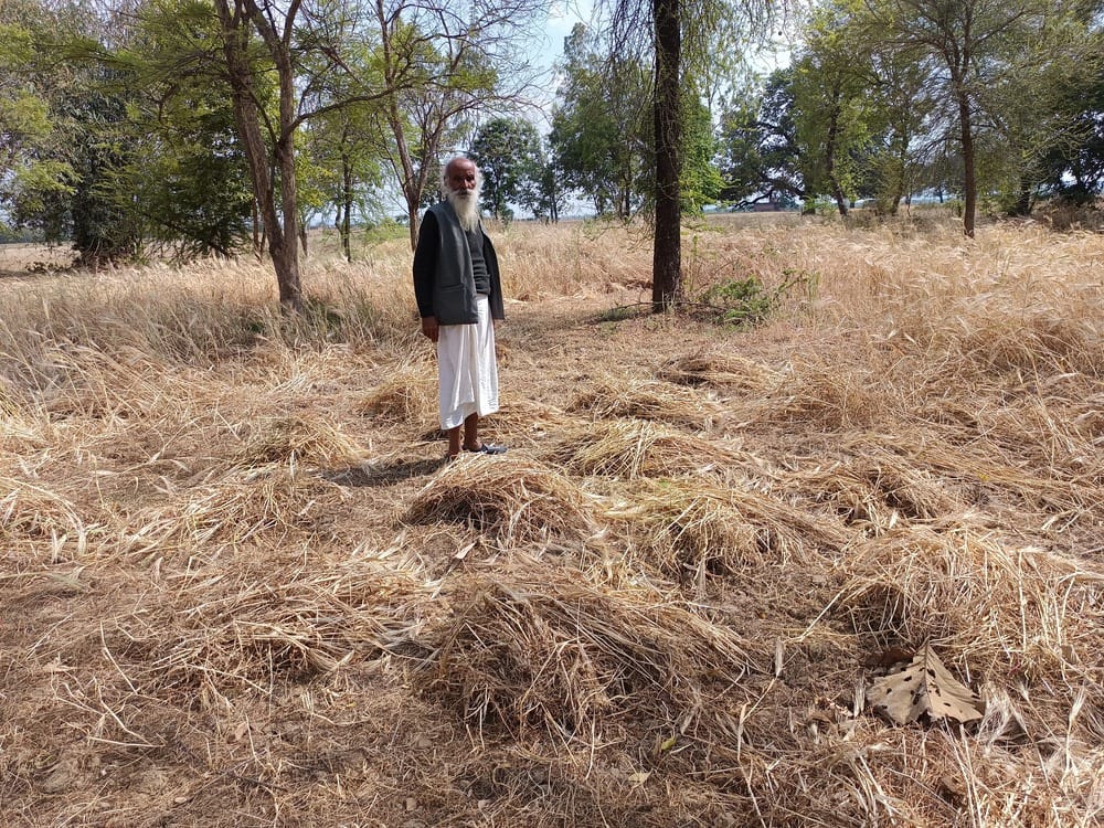 Hailstorm and rain in border villages caused damage to crops.