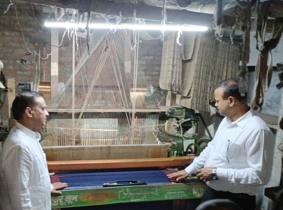 Got information about silk sarees being made on powerlooms