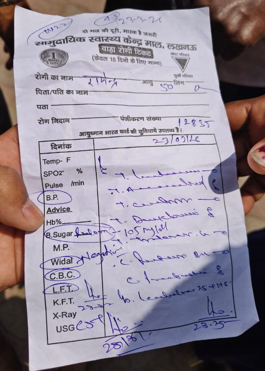 Condition of CHC: Medicine worth Rs 200 on a prescription of Rs 1