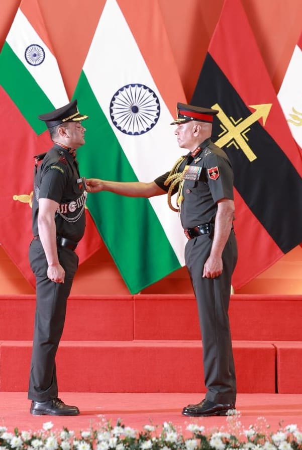 Lieutenant Colonel Nikhil of Palampur received the Army Medal