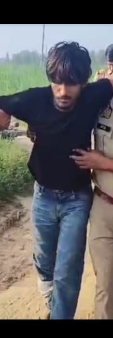 पुलिस मुठभेड़ में घायल इनामी रईस।पुलिस