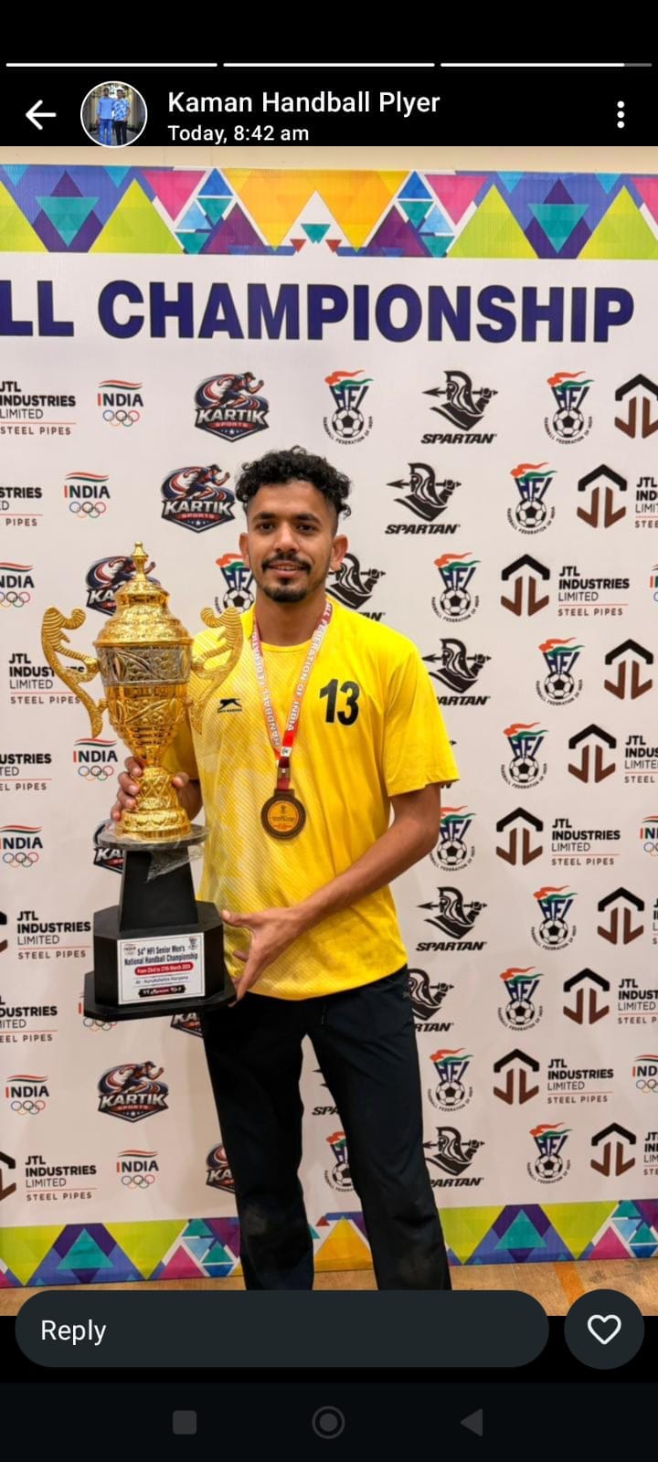 Kaman wins bronze medal in handball championship