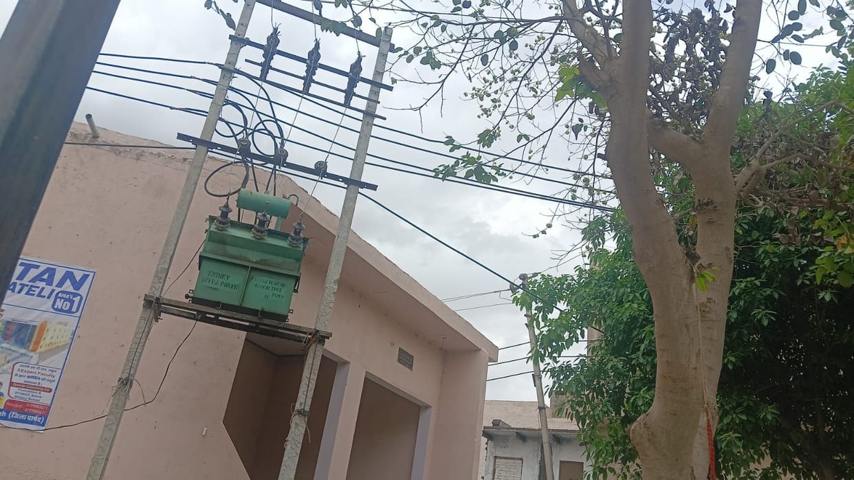 Thanks to the Health Minister's efforts, the transformer was installed outside the Dharamshala.