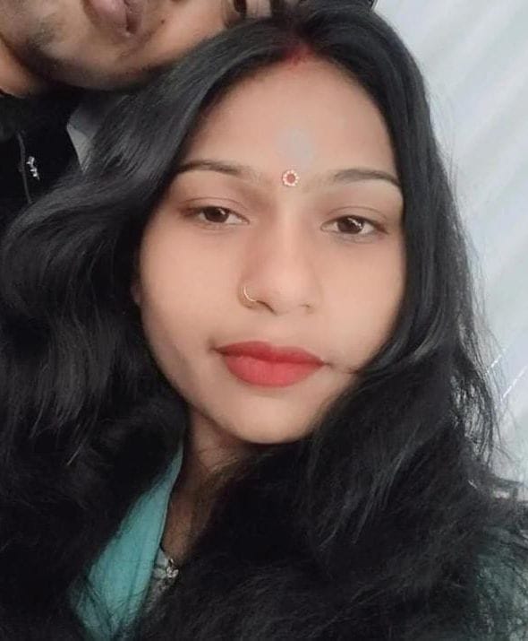 The body of a young woman who had come to her parents' home after a love marriage was found hanging.