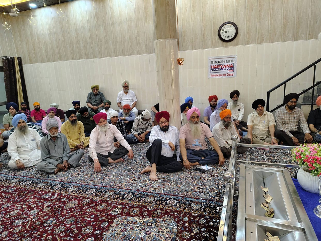 The storyteller spiritually uplifted the congregation through Gurbani