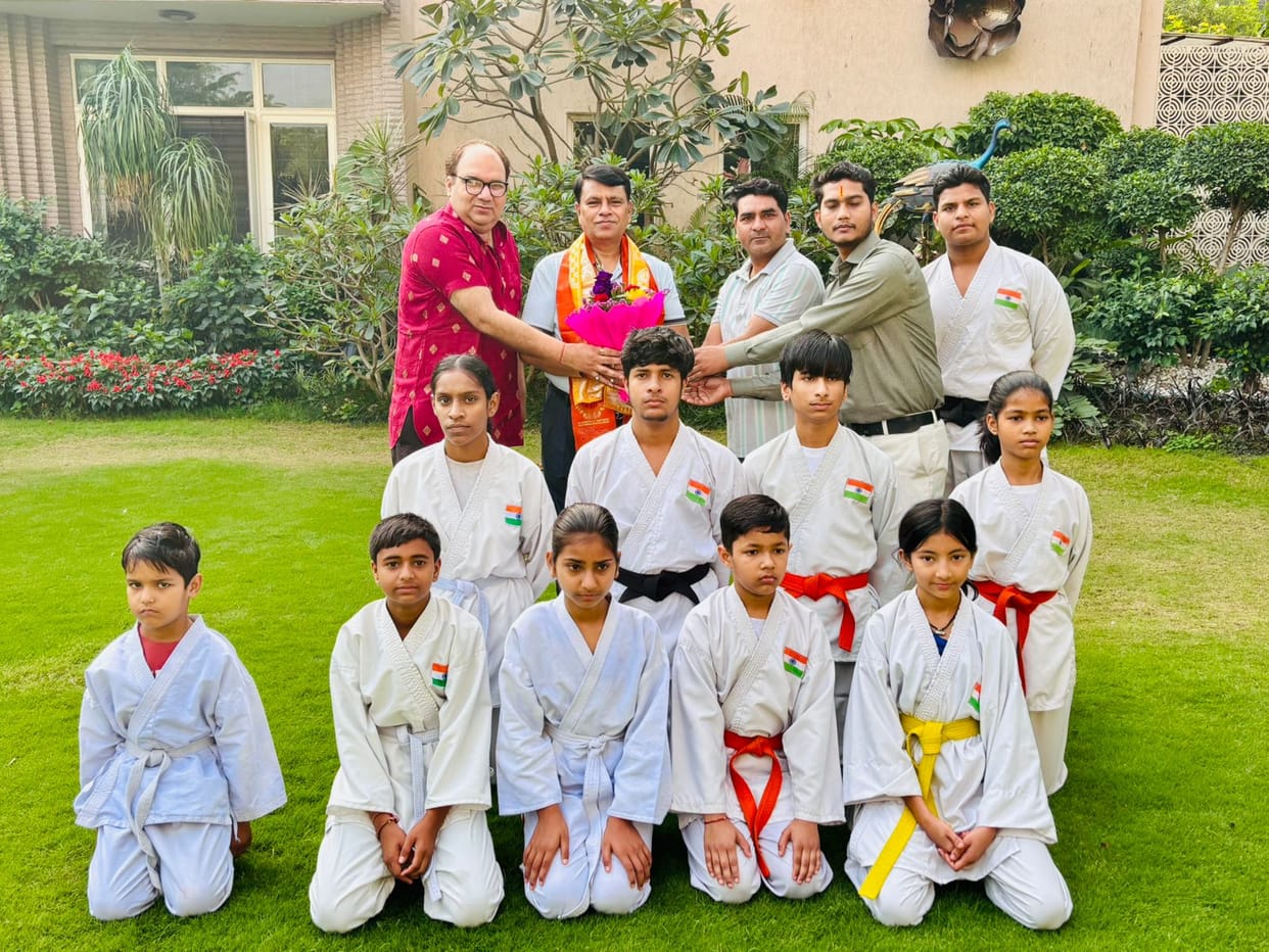 Karate team flagged off