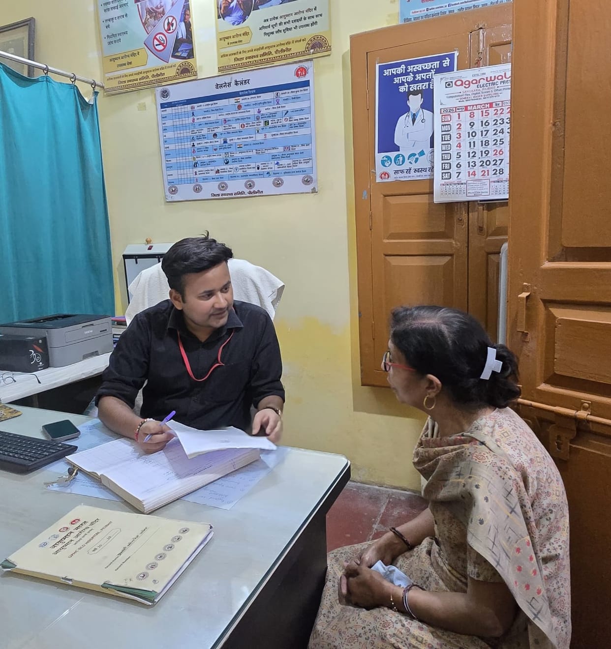 Patients increased in the health fair, elderly and children were more troubled.
