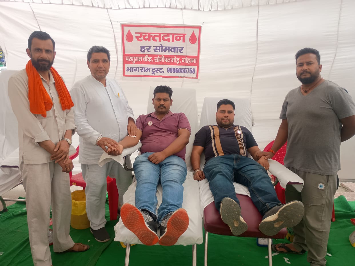 38 people donated blood at the camp.
