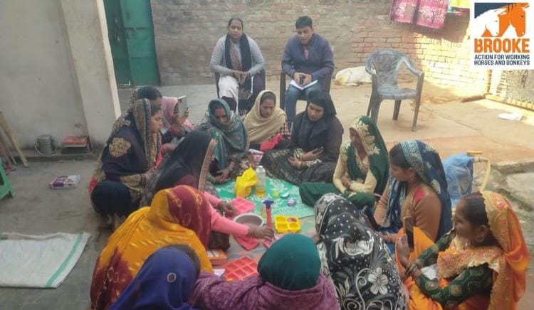 The women of Naugira have established a successful cottage industry producing organic soap.