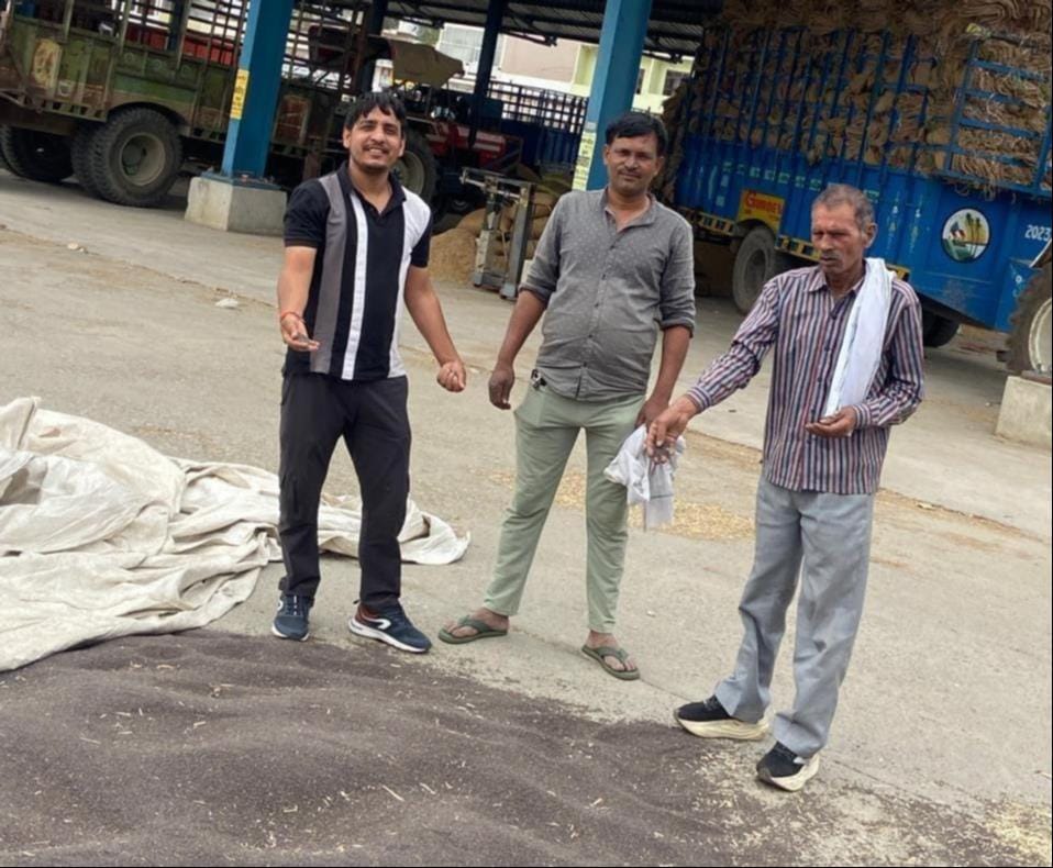 On Monday, some farmers arrived at the Gohana grain market with their mustard crop.
