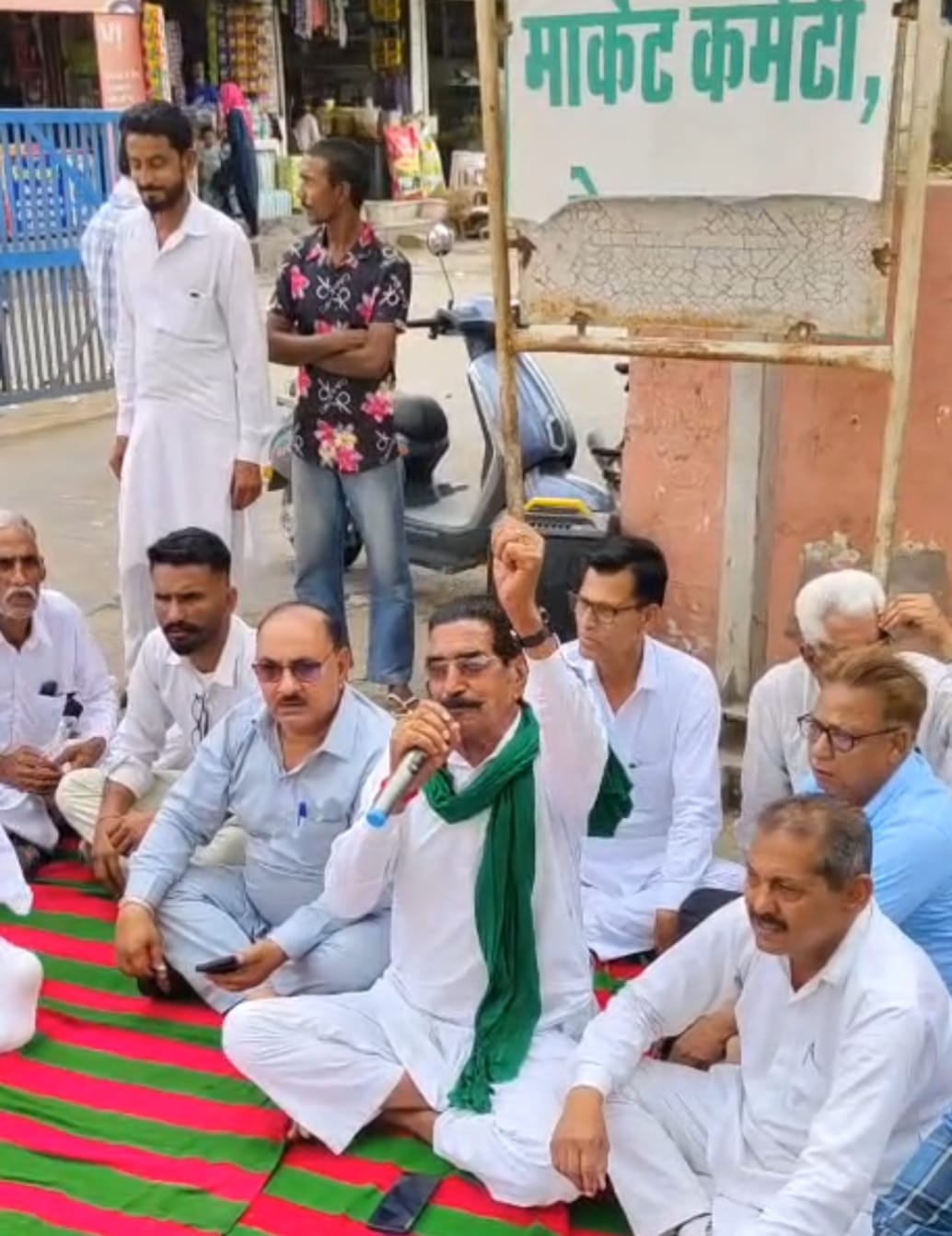 Farmers protest against biometric system in grain market