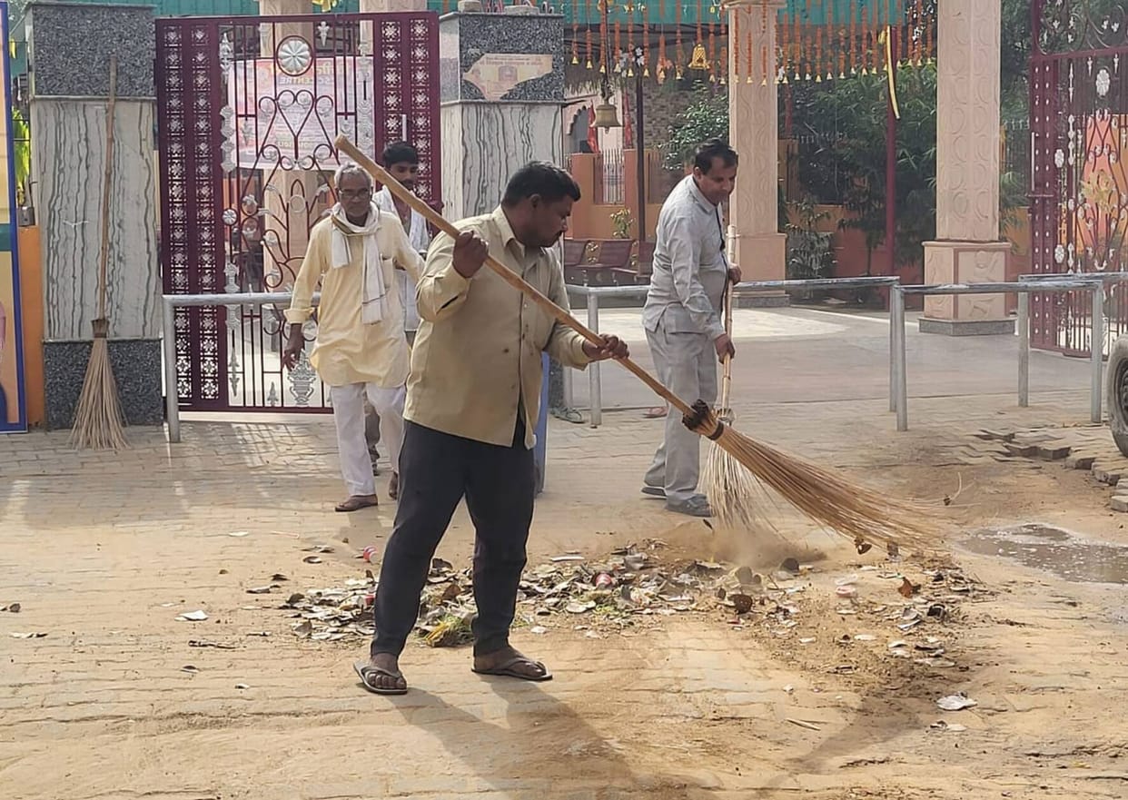 Cleaned the Mata Bhura Bhavani Temple.