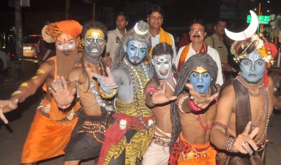 The tableau in the 'Pankha' procession captivated hearts.