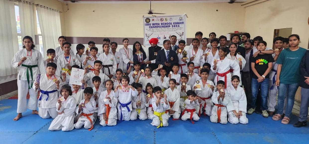 Vyom and Tripti won the title in the Karate competition.