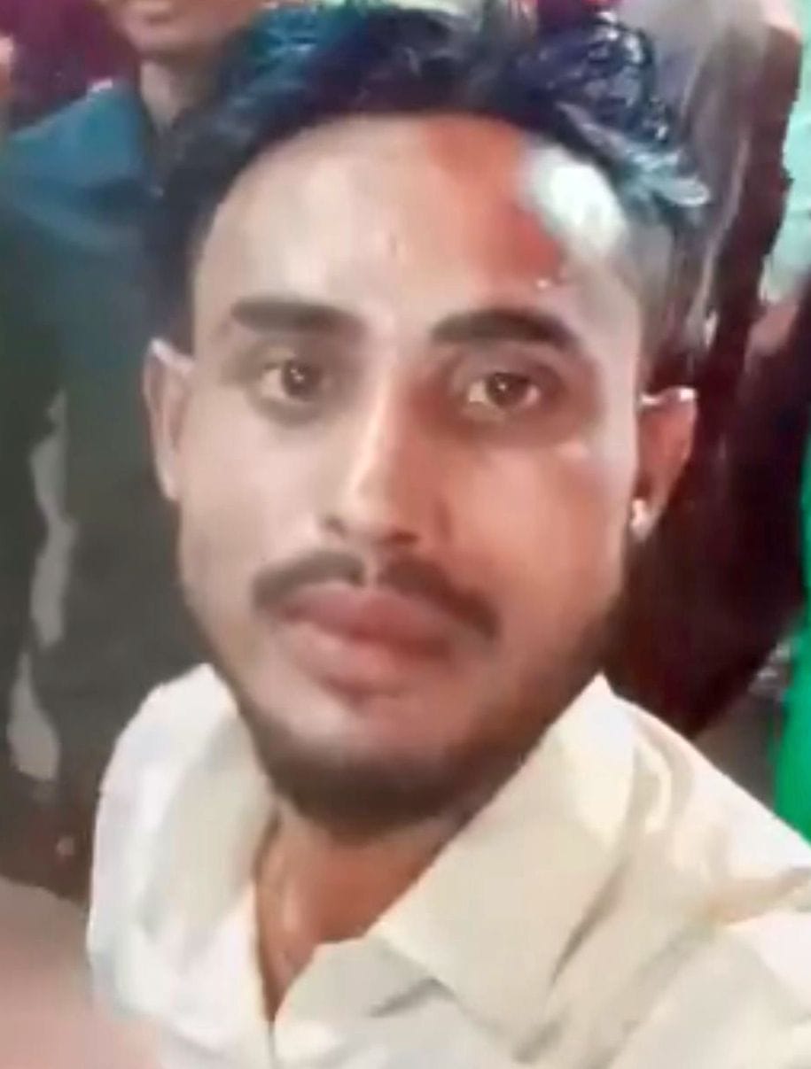 The body of a young man was found hanging in his girlfriend's village.