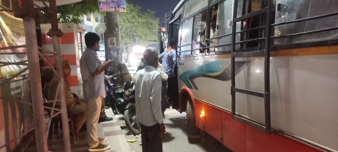 As soon as the clock strikes eight at night, the wheels of the roadways buses come to a halt.